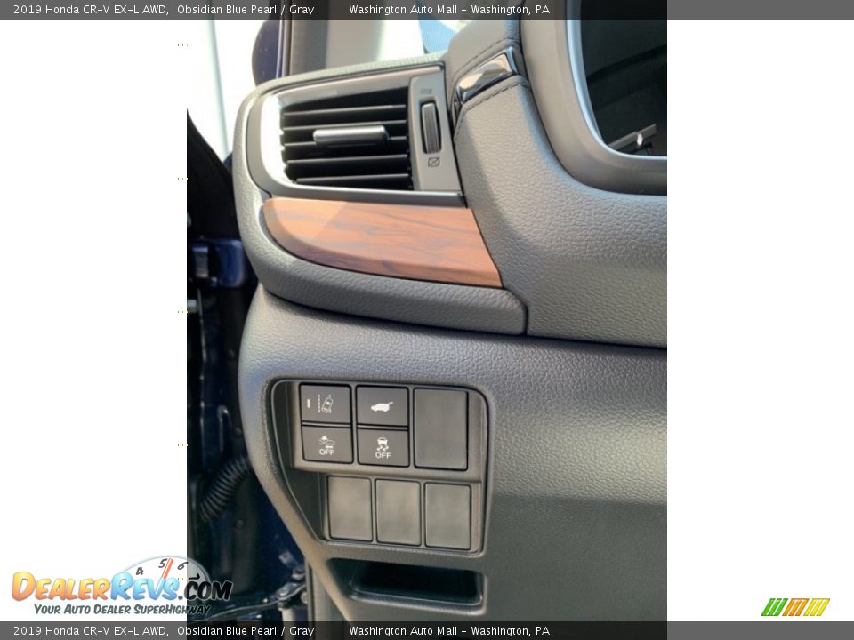 2019 Honda CR-V EX-L AWD Obsidian Blue Pearl / Gray Photo #12