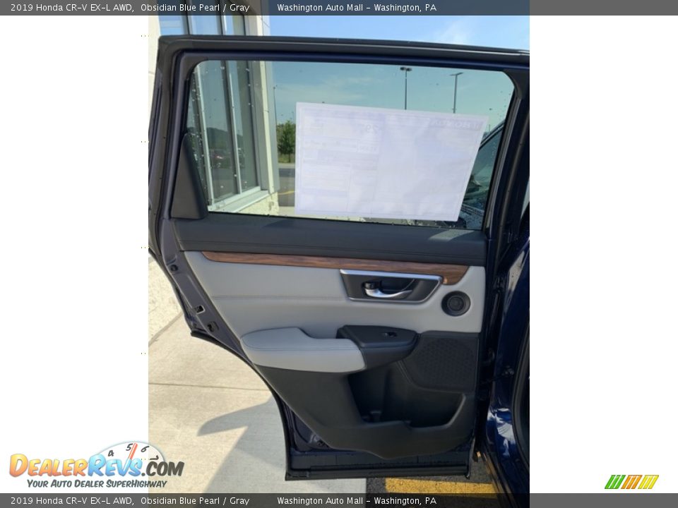 2019 Honda CR-V EX-L AWD Obsidian Blue Pearl / Gray Photo #16