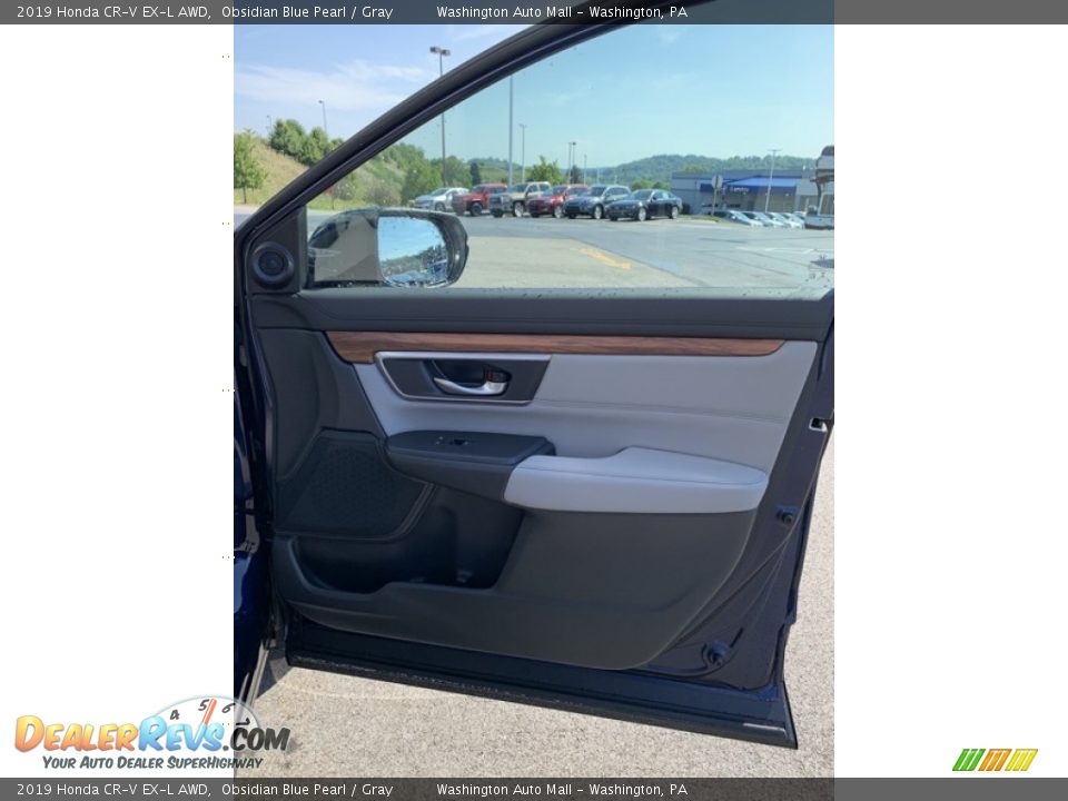 2019 Honda CR-V EX-L AWD Obsidian Blue Pearl / Gray Photo #27