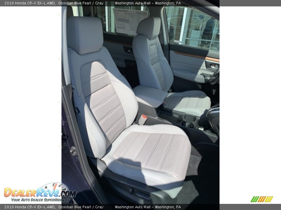 2019 Honda CR-V EX-L AWD Obsidian Blue Pearl / Gray Photo #28