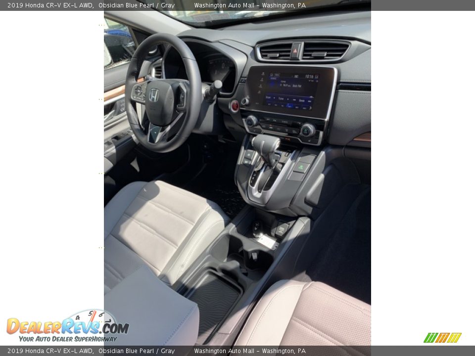 2019 Honda CR-V EX-L AWD Obsidian Blue Pearl / Gray Photo #29