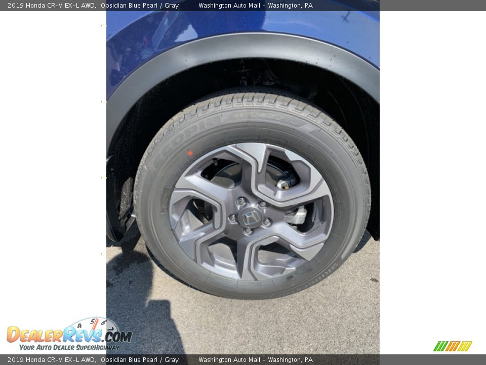 2019 Honda CR-V EX-L AWD Obsidian Blue Pearl / Gray Photo #31