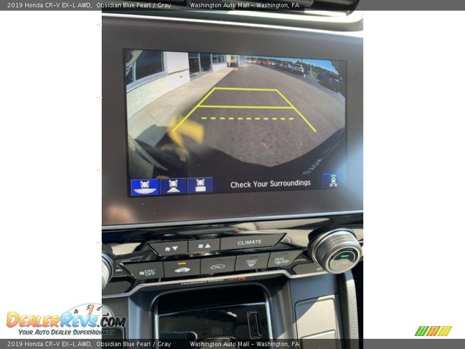 2019 Honda CR-V EX-L AWD Obsidian Blue Pearl / Gray Photo #34