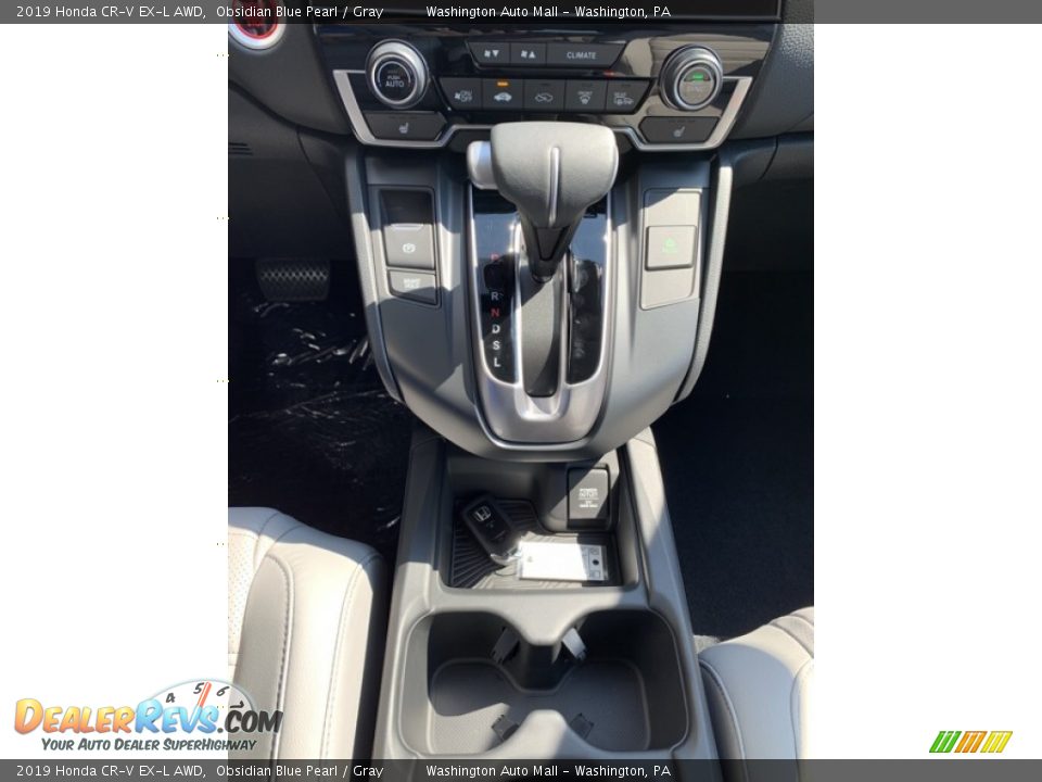 2019 Honda CR-V EX-L AWD Obsidian Blue Pearl / Gray Photo #35