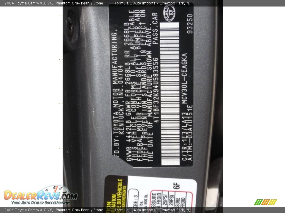 2004 Toyota Camry XLE V6 Phantom Gray Pearl / Stone Photo #24