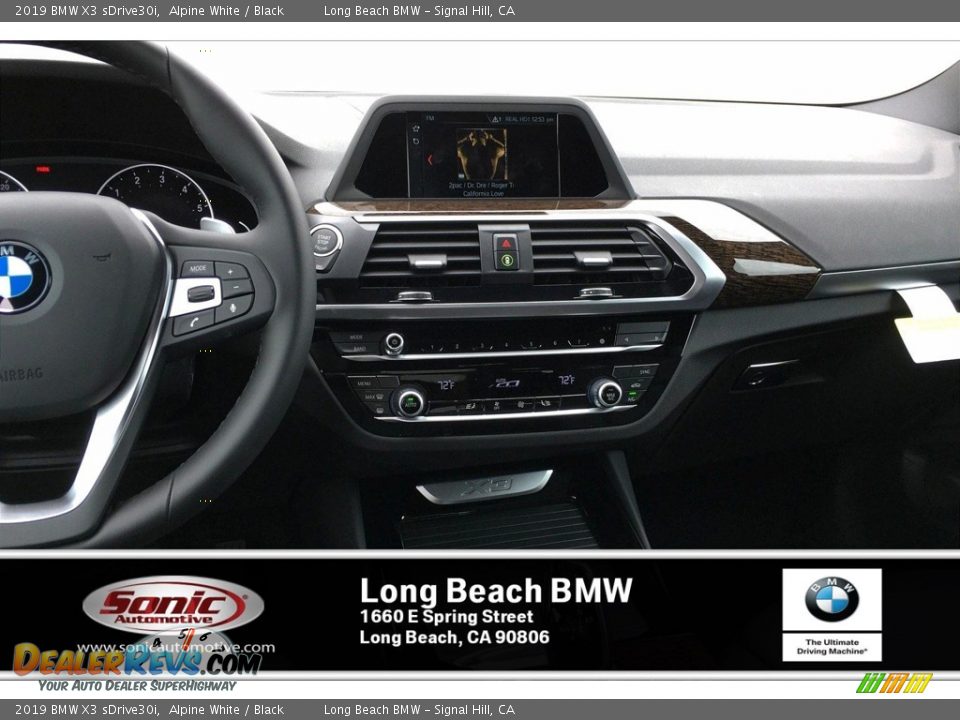 2019 BMW X3 sDrive30i Alpine White / Black Photo #5