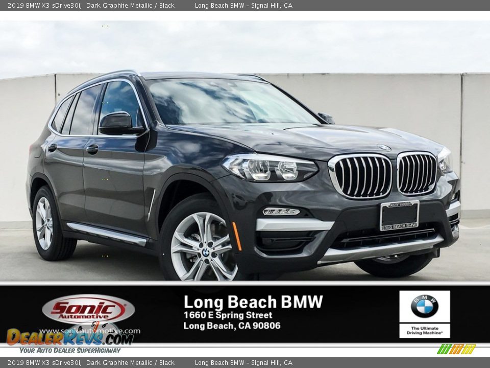 2019 BMW X3 sDrive30i Dark Graphite Metallic / Black Photo #10