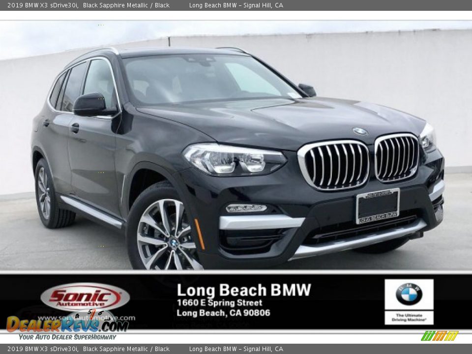 2019 BMW X3 sDrive30i Black Sapphire Metallic / Black Photo #1