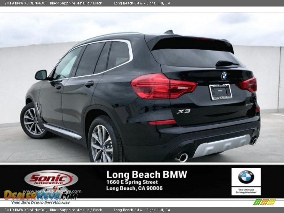2019 BMW X3 sDrive30i Black Sapphire Metallic / Black Photo #2