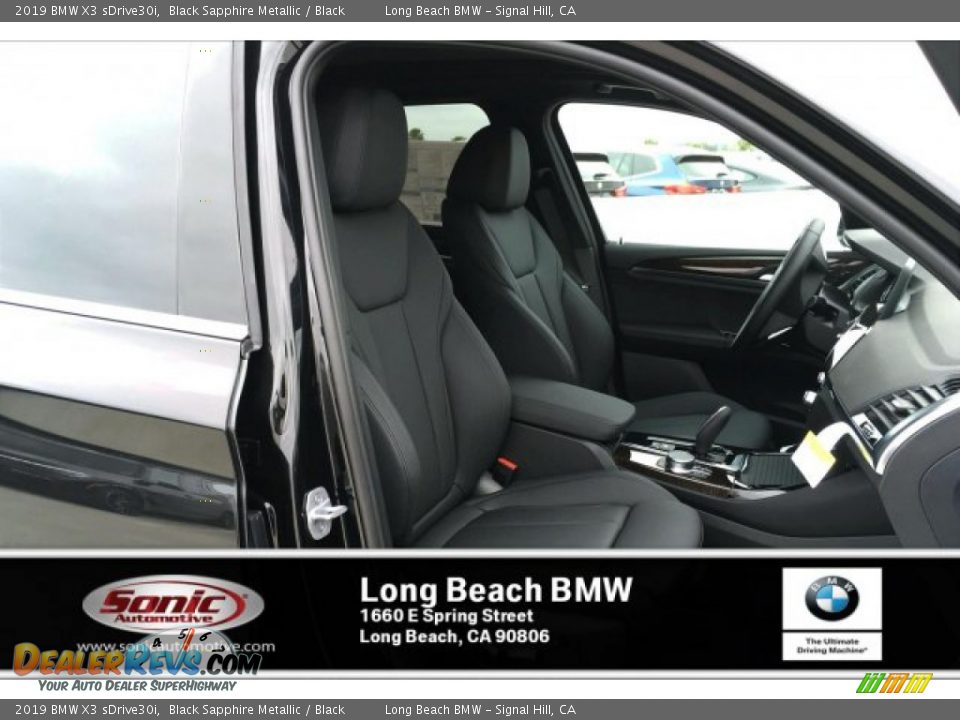 2019 BMW X3 sDrive30i Black Sapphire Metallic / Black Photo #7