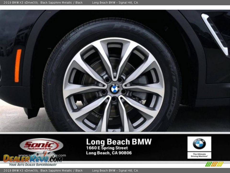 2019 BMW X3 sDrive30i Black Sapphire Metallic / Black Photo #9