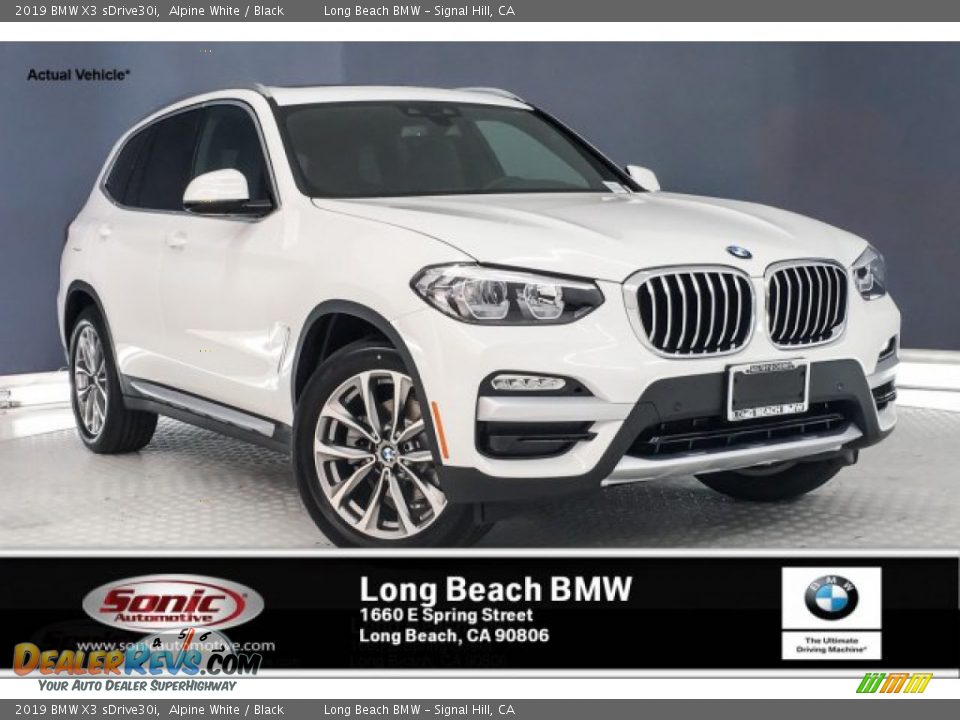 2019 BMW X3 sDrive30i Alpine White / Black Photo #1