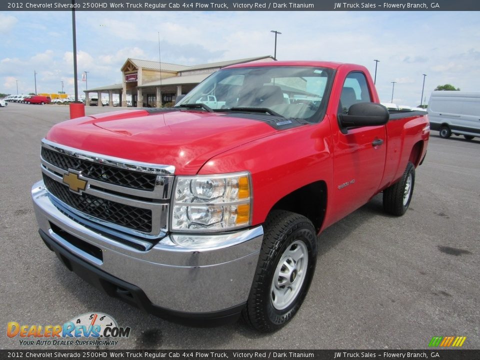 2012 Chevrolet Silverado 2500HD Work Truck Regular Cab 4x4 Plow Truck Victory Red / Dark Titanium Photo #1