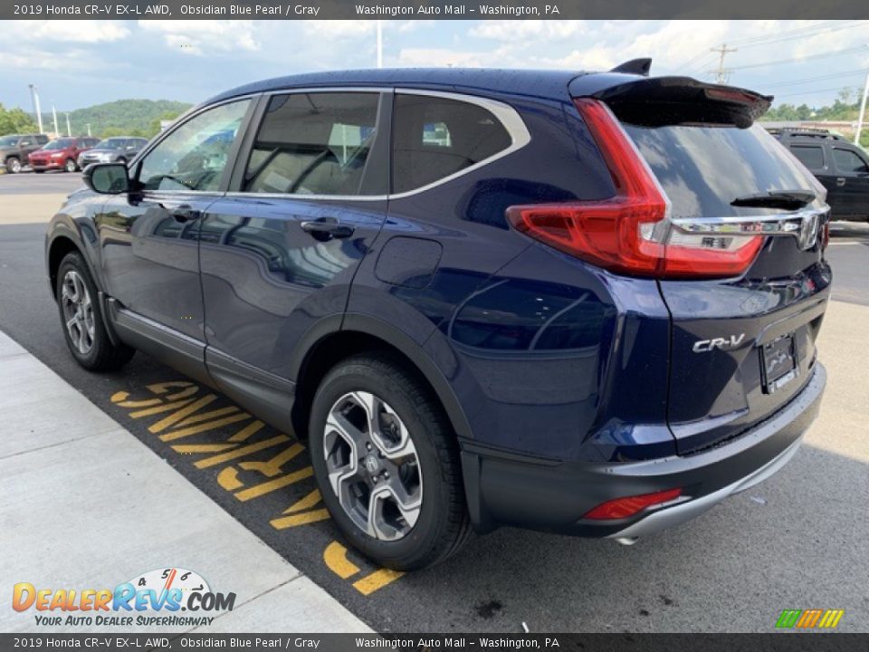 2019 Honda CR-V EX-L AWD Obsidian Blue Pearl / Gray Photo #5