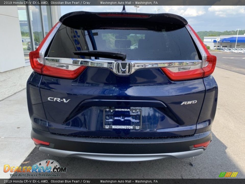 2019 Honda CR-V EX-L AWD Obsidian Blue Pearl / Gray Photo #6