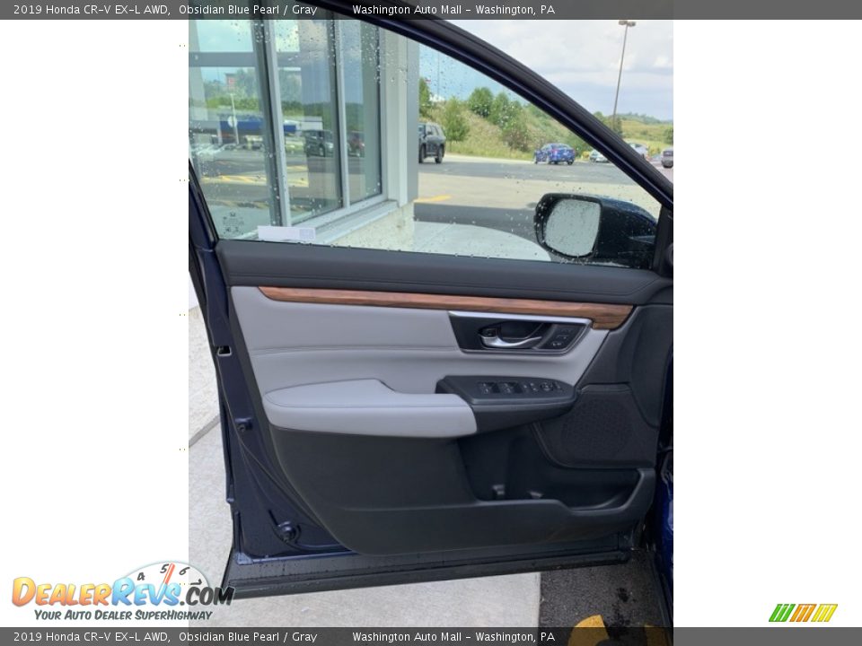 2019 Honda CR-V EX-L AWD Obsidian Blue Pearl / Gray Photo #10