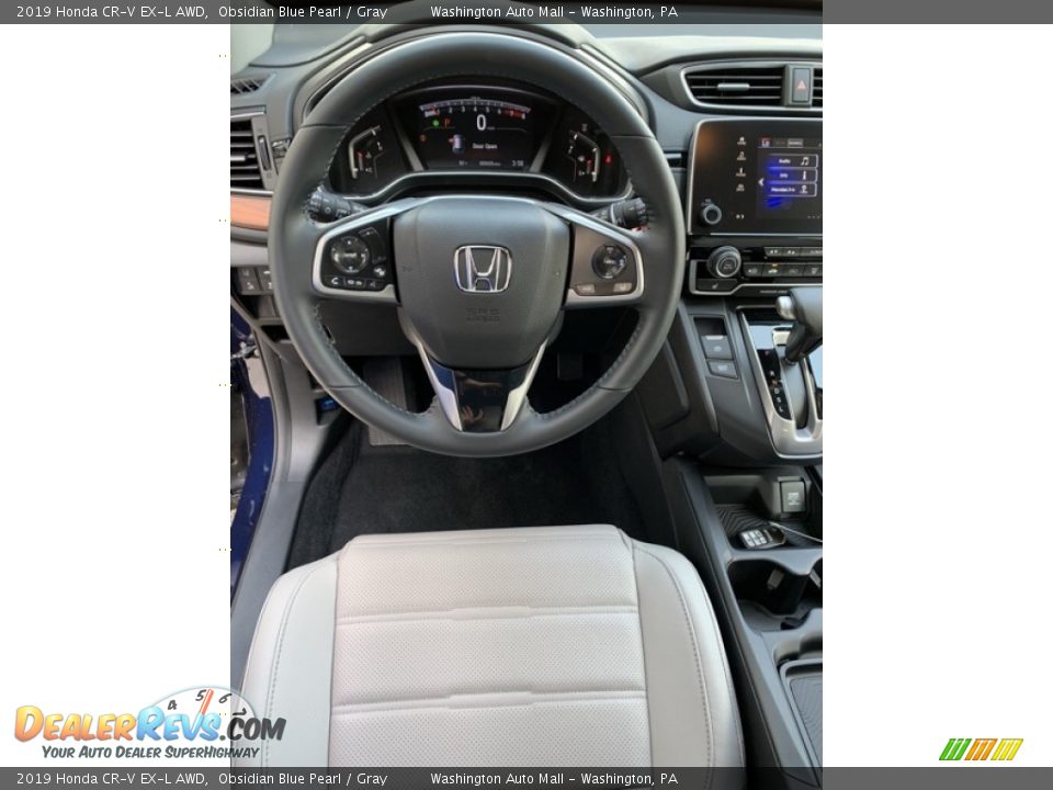 2019 Honda CR-V EX-L AWD Obsidian Blue Pearl / Gray Photo #13