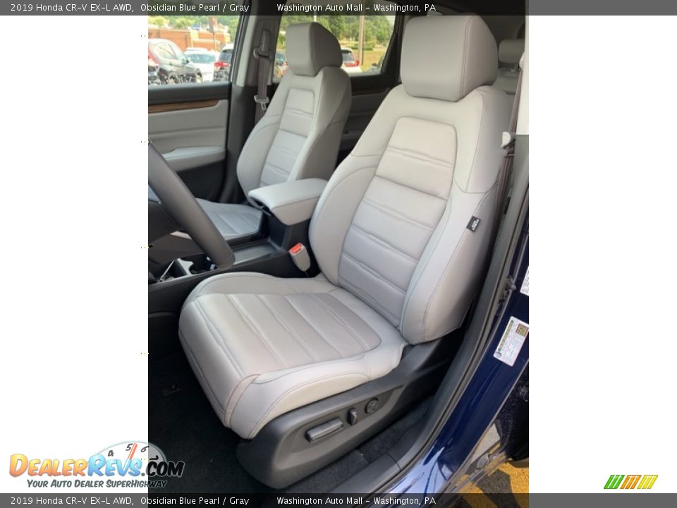 2019 Honda CR-V EX-L AWD Obsidian Blue Pearl / Gray Photo #14