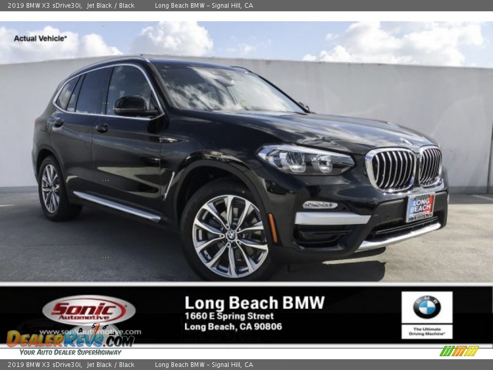 2019 BMW X3 sDrive30i Jet Black / Black Photo #1