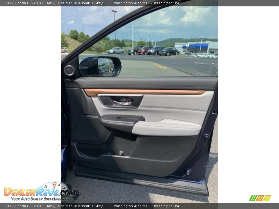 2019 Honda CR-V EX-L AWD Obsidian Blue Pearl / Gray Photo #27