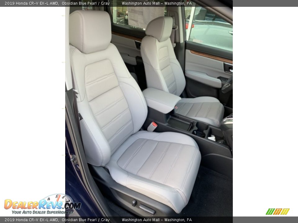 2019 Honda CR-V EX-L AWD Obsidian Blue Pearl / Gray Photo #28