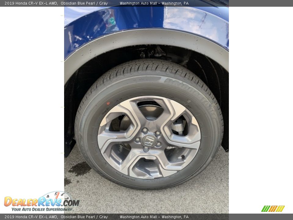 2019 Honda CR-V EX-L AWD Obsidian Blue Pearl / Gray Photo #31