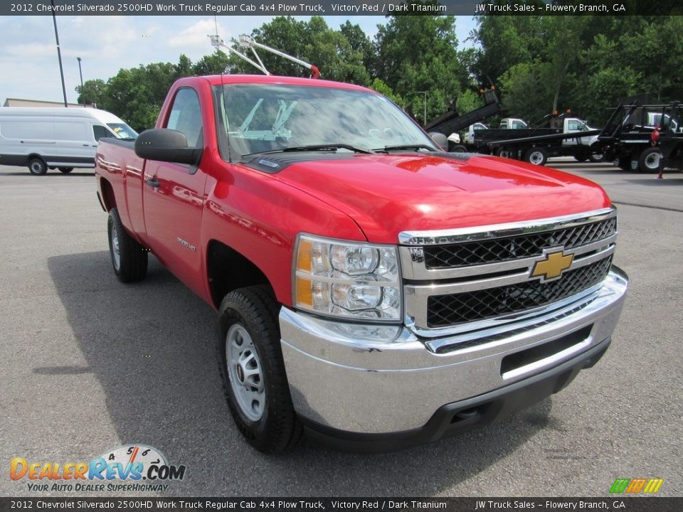 2012 Chevrolet Silverado 2500HD Work Truck Regular Cab 4x4 Plow Truck Victory Red / Dark Titanium Photo #35