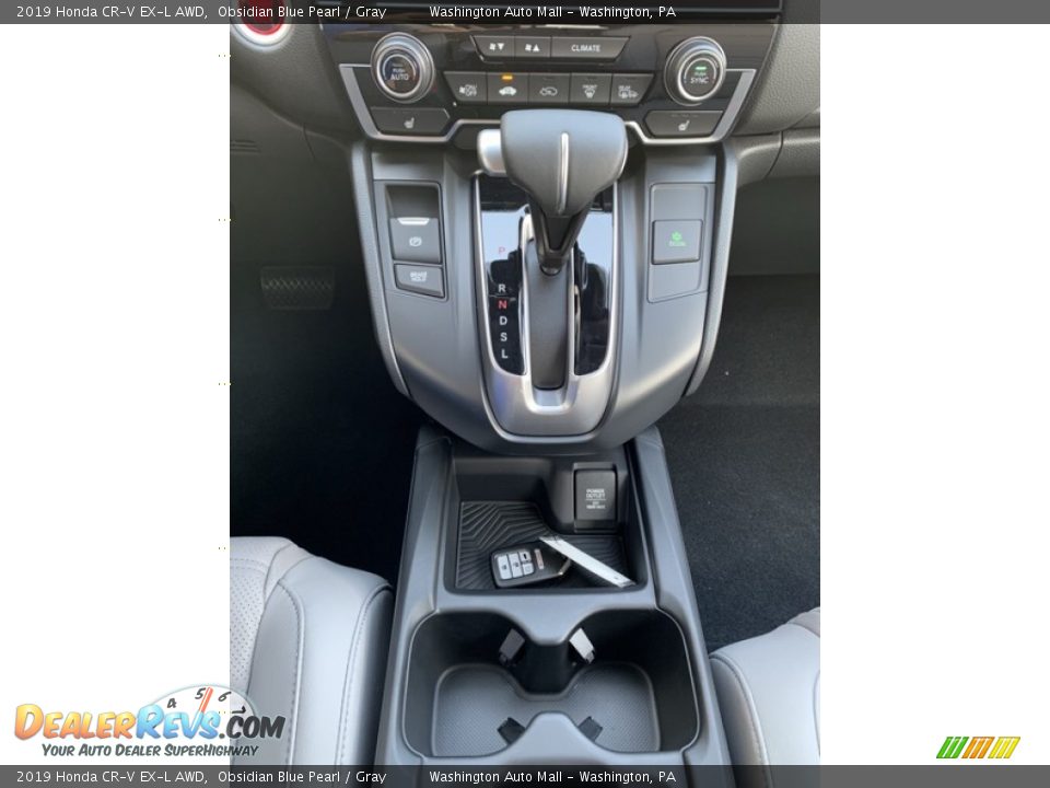 2019 Honda CR-V EX-L AWD Obsidian Blue Pearl / Gray Photo #35