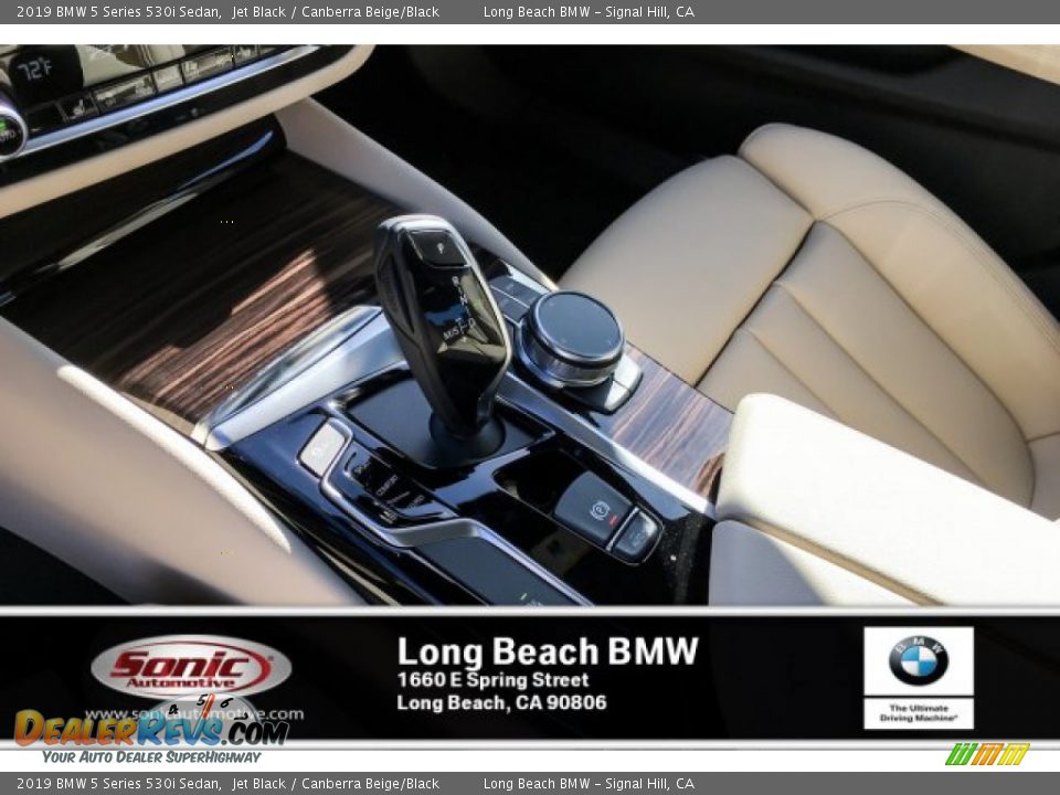 2019 BMW 5 Series 530i Sedan Jet Black / Canberra Beige/Black Photo #7