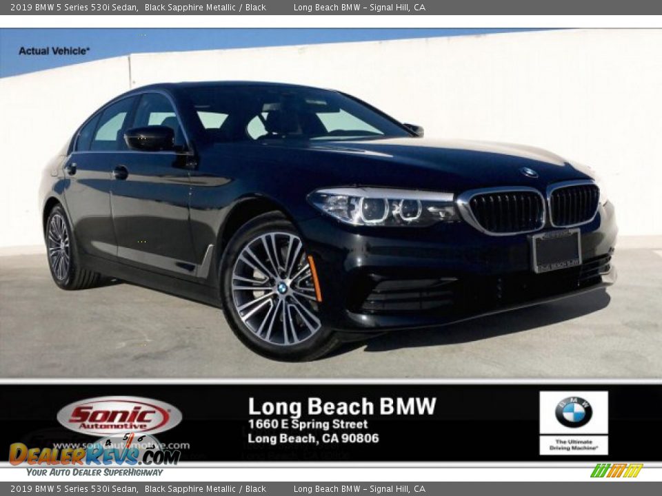 2019 BMW 5 Series 530i Sedan Black Sapphire Metallic / Black Photo #1