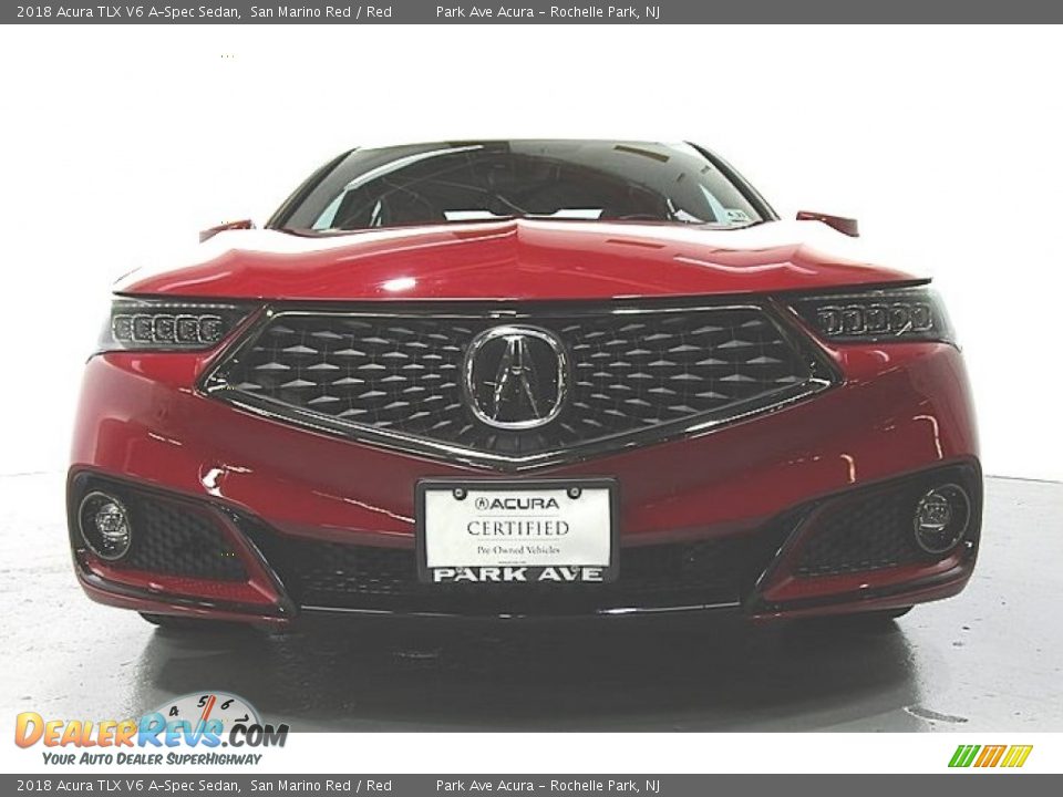 2018 Acura TLX V6 A-Spec Sedan San Marino Red / Red Photo #6