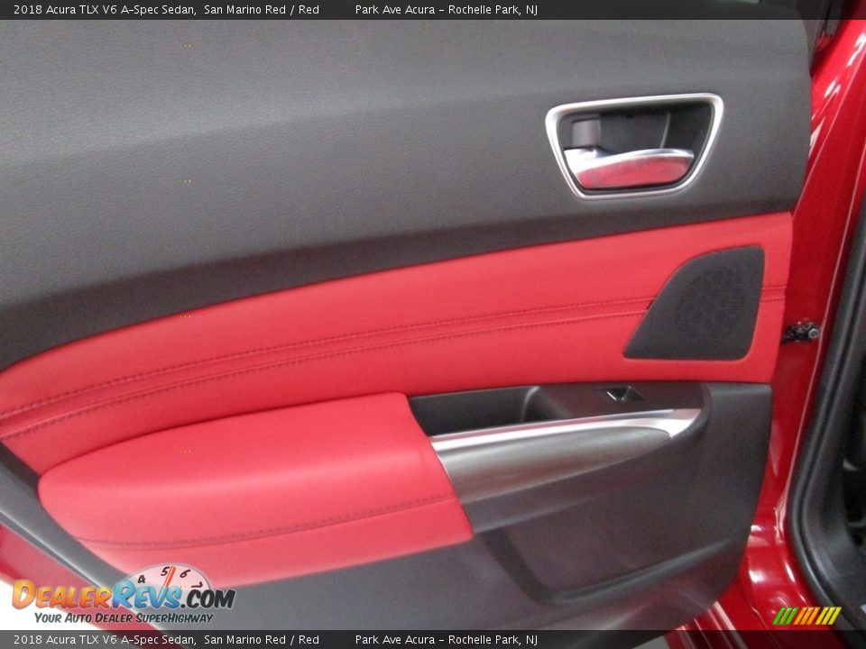 2018 Acura TLX V6 A-Spec Sedan San Marino Red / Red Photo #10