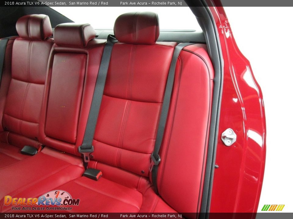 2018 Acura TLX V6 A-Spec Sedan San Marino Red / Red Photo #11