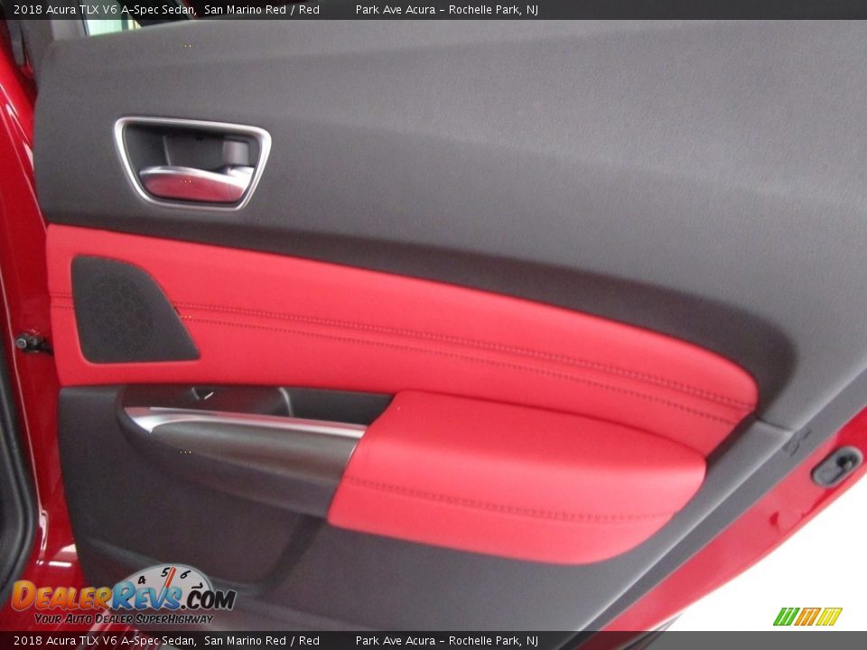2018 Acura TLX V6 A-Spec Sedan San Marino Red / Red Photo #16