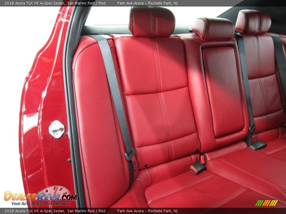 2018 Acura TLX V6 A-Spec Sedan San Marino Red / Red Photo #17