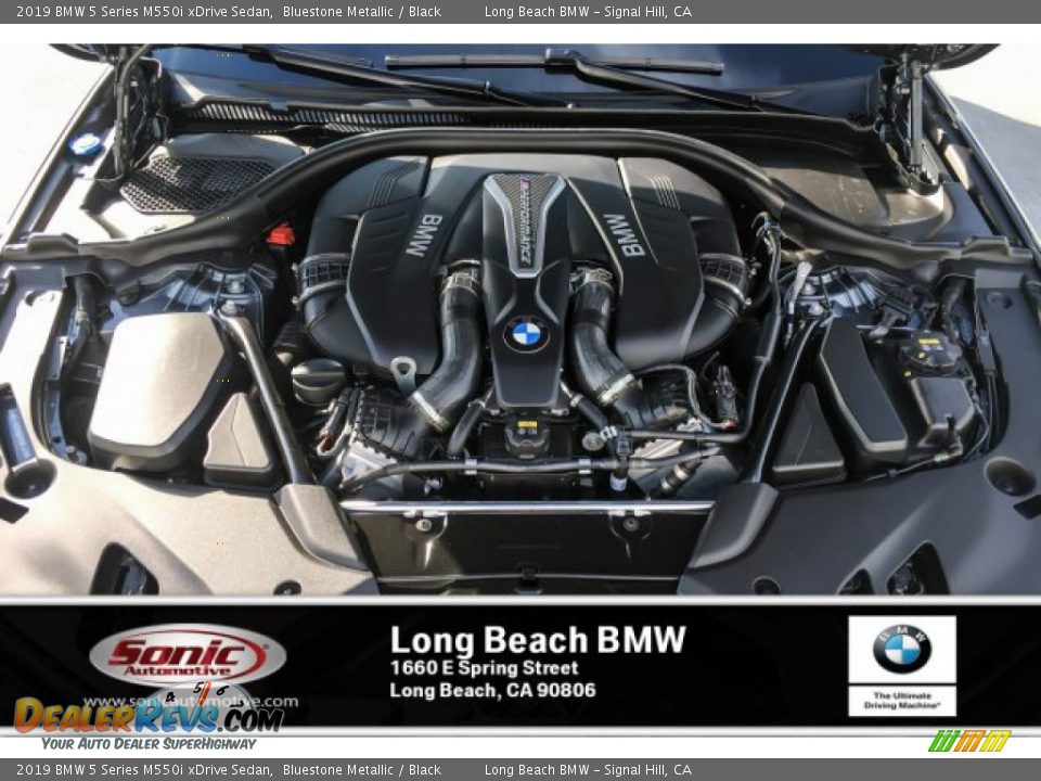 2019 BMW 5 Series M550i xDrive Sedan Bluestone Metallic / Black Photo #8