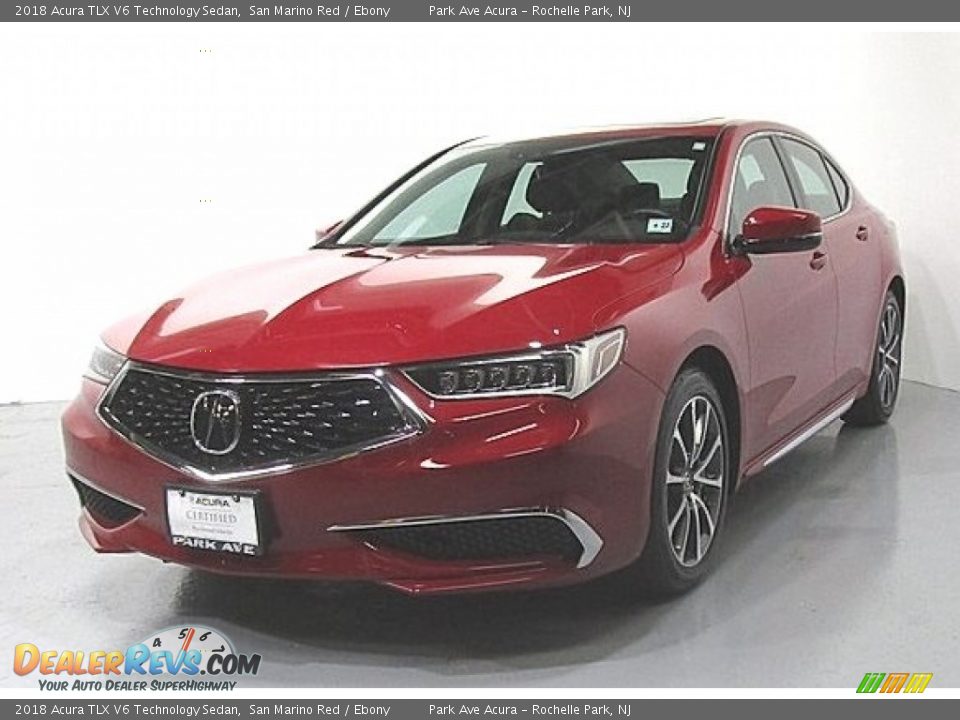 2018 Acura TLX V6 Technology Sedan San Marino Red / Ebony Photo #1
