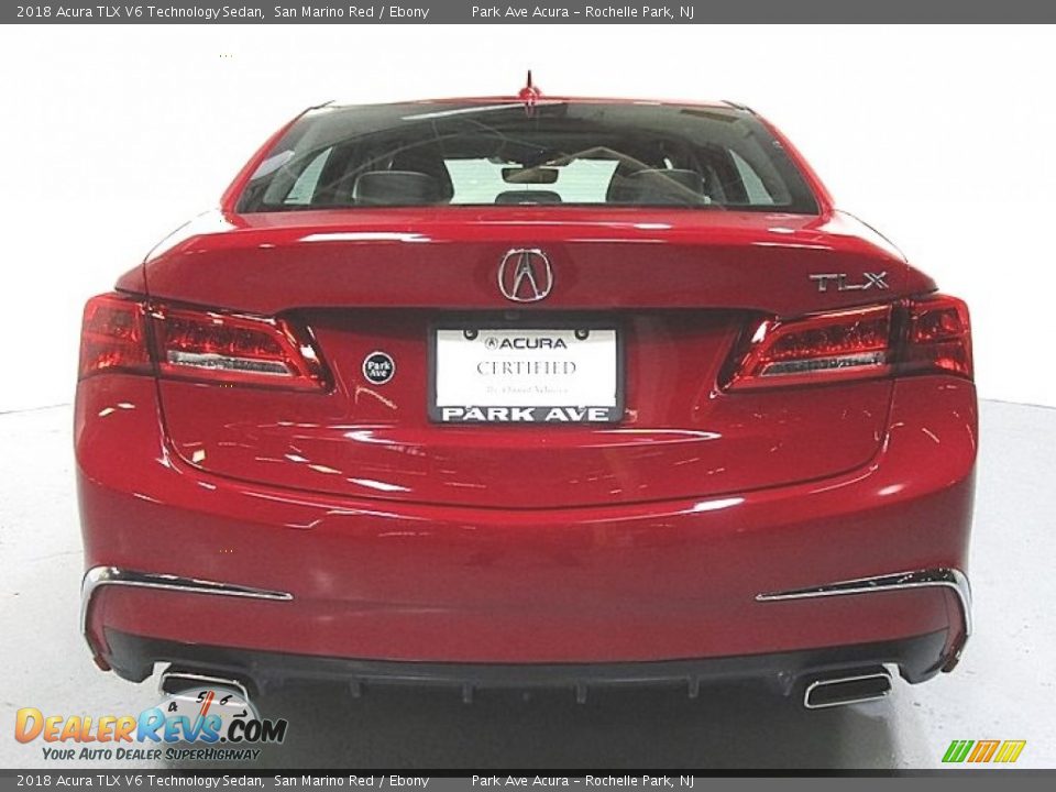 2018 Acura TLX V6 Technology Sedan San Marino Red / Ebony Photo #3