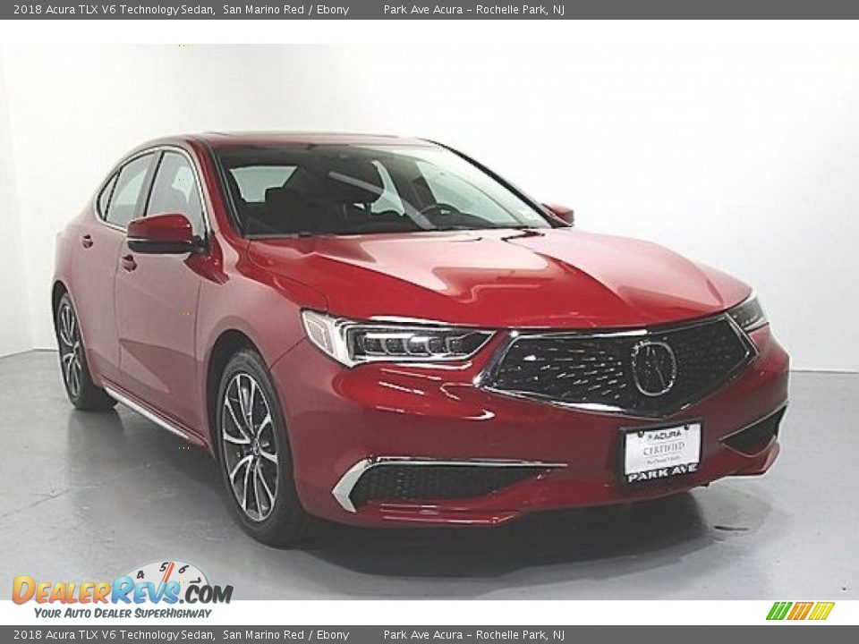 2018 Acura TLX V6 Technology Sedan San Marino Red / Ebony Photo #5