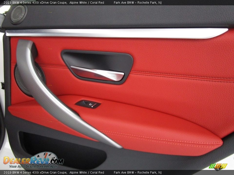 2019 BMW 4 Series 430i xDrive Gran Coupe Alpine White / Coral Red Photo #15