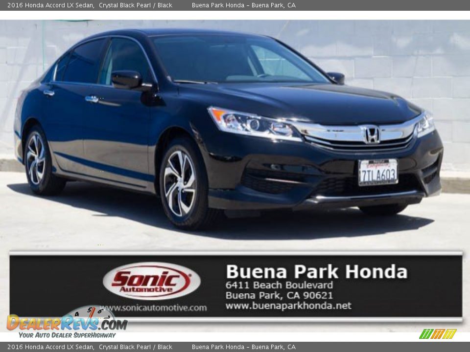 2016 Honda Accord LX Sedan Crystal Black Pearl / Black Photo #1