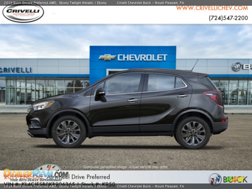 2019 Buick Encore Preferred AWD Ebony Twilight Metallic / Ebony Photo #2