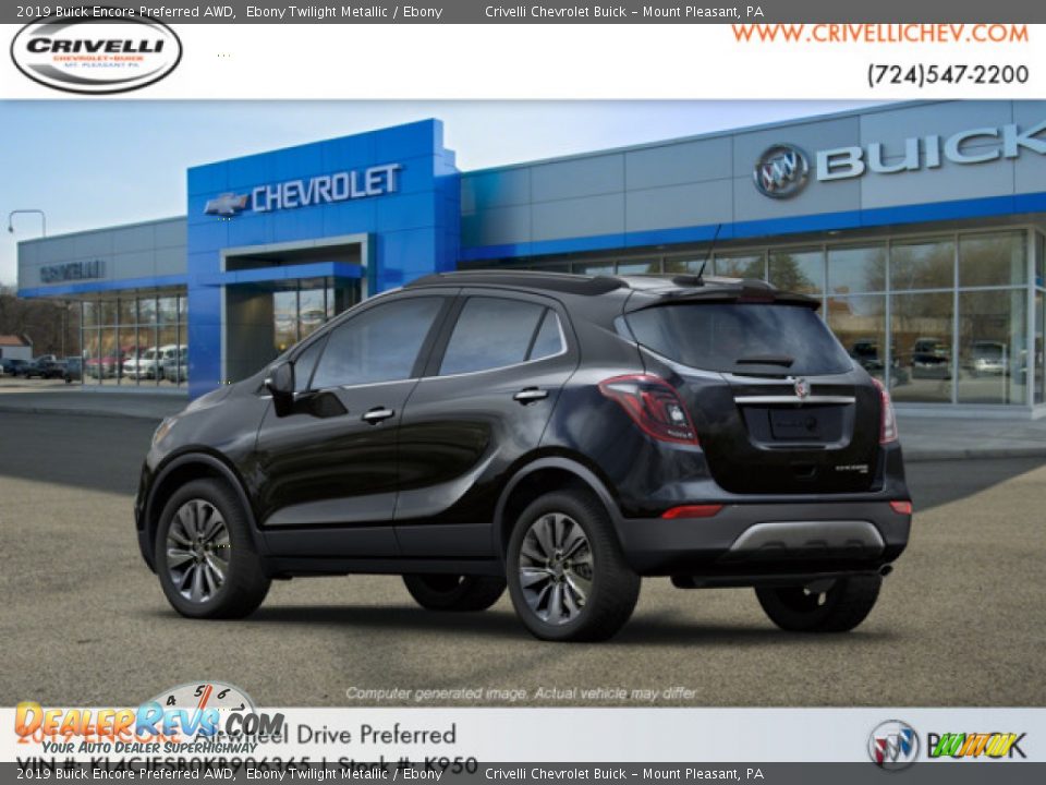 2019 Buick Encore Preferred AWD Ebony Twilight Metallic / Ebony Photo #3