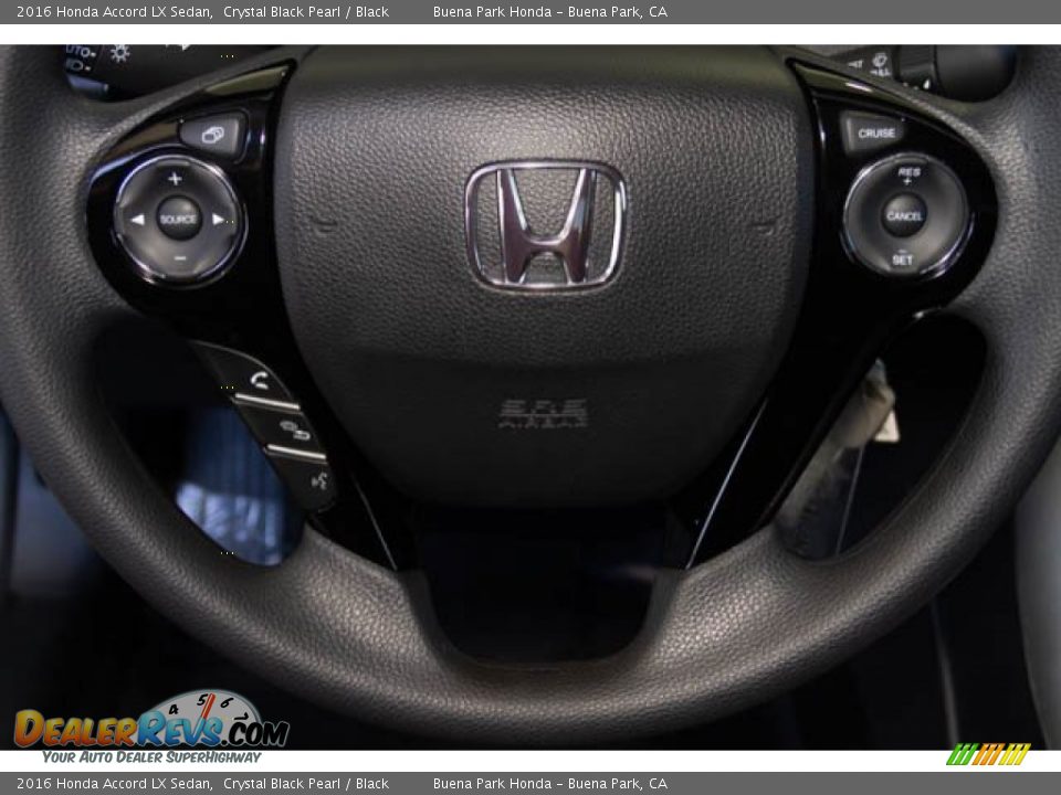 2016 Honda Accord LX Sedan Crystal Black Pearl / Black Photo #15
