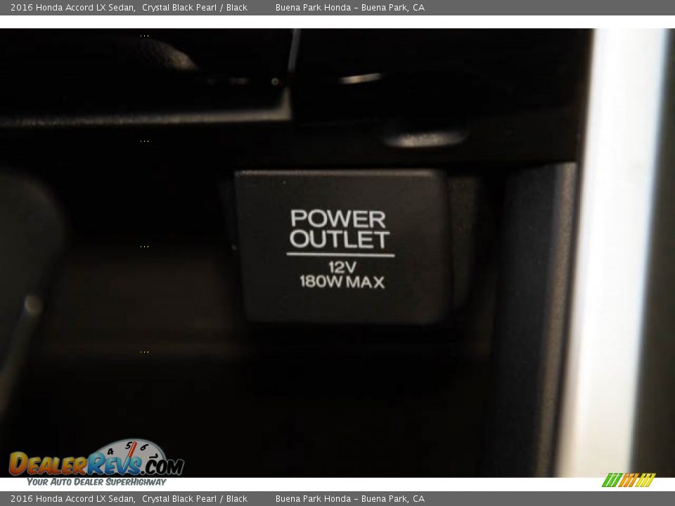 2016 Honda Accord LX Sedan Crystal Black Pearl / Black Photo #16