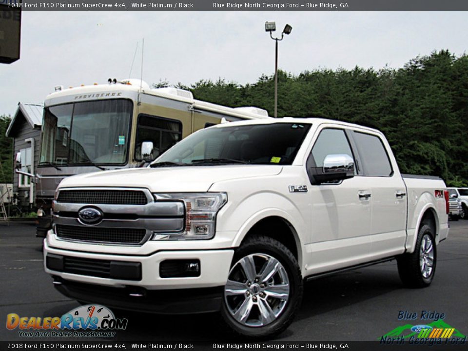 2018 Ford F150 Platinum SuperCrew 4x4 White Platinum / Black Photo #1