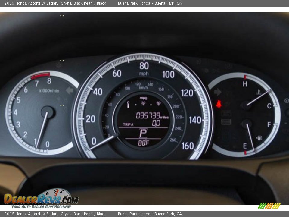 2016 Honda Accord LX Sedan Crystal Black Pearl / Black Photo #25