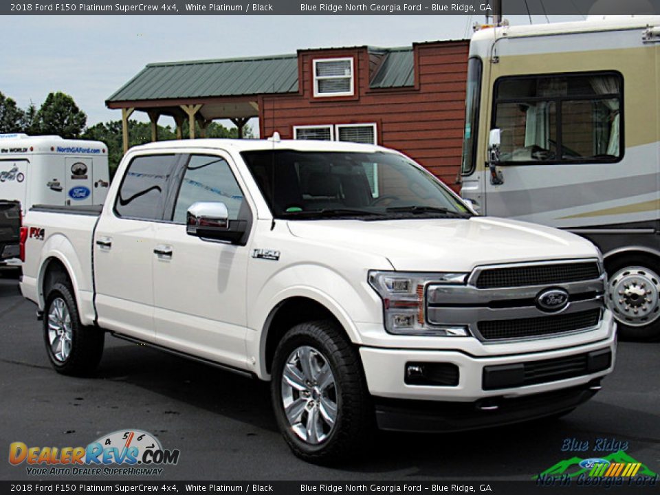 2018 Ford F150 Platinum SuperCrew 4x4 White Platinum / Black Photo #7
