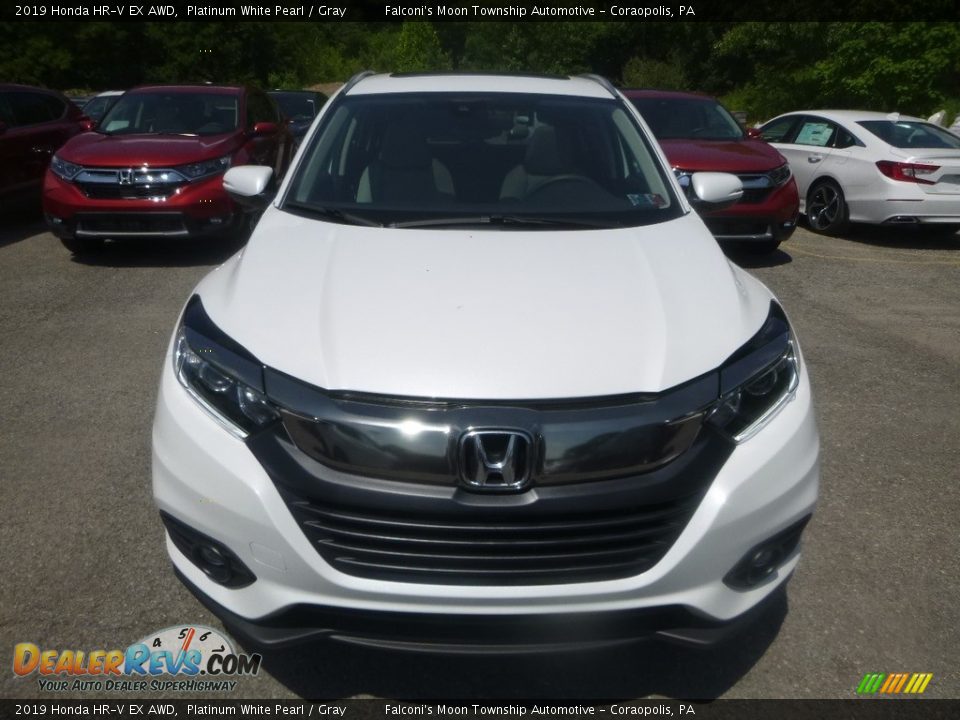 2019 Honda HR-V EX AWD Platinum White Pearl / Gray Photo #6