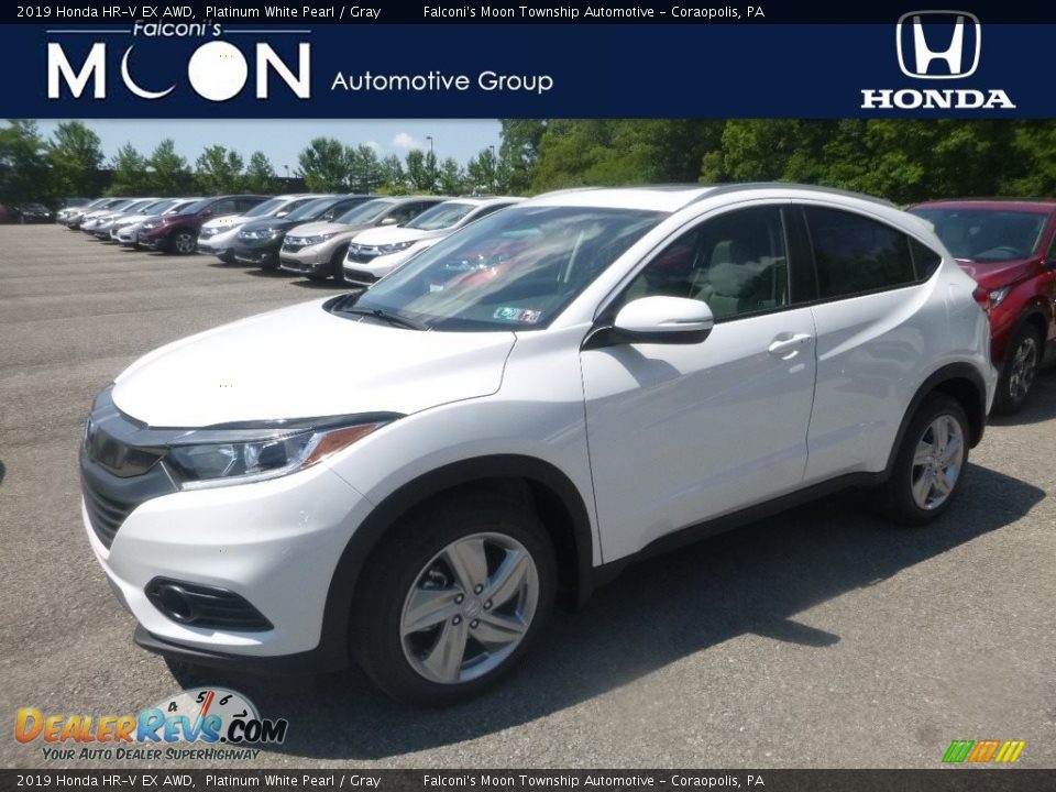 2019 Honda HR-V EX AWD Platinum White Pearl / Gray Photo #1